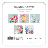 Notelet Tin - MWT51 - Country Flowers Notelet Tin - Country Flowers Notelet Tin - Whistlefish