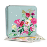 Notelet Tin - MWT51 - Country Flowers Notelet Tin - Country Flowers Notelet Tin - Whistlefish