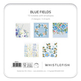 Notelet Tin - MWT53 - Blue Fields Notelet Tin - Blue Fields Notelet Tin - Whistlefish