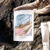 Tea Towel - WTT238 - Wheal Coates Arched Lino Tea Towel - Wheal Coates Arched Lino Tea Towel - Whistlefish