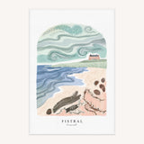 Tea Towel - WTT239 - Fistral Arched Lino Tea Towel - Fistral Arched Lino Tea Towel - Whistlefish