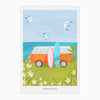Tea Towel-WTT288 - Cornish Coastal Camper Tea Towel-Whistlefish