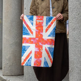 Tea Towel-WTT292 - Navy Poppy Union Jack Tea Towel-Whistlefish