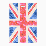 Tea Towel-WTT292 - Navy Poppy Union Jack Tea Towel-Whistlefish