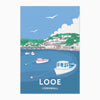 Tea Towel-WTT77 - Looe Cornwall Tea Towel-Whistlefish
