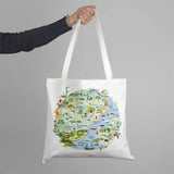 Tote Bag - CR05TB - Fowey Map Tote Bag - Fowey Map Tote Bag - Whistlefish