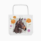 Tote Bag-EQ01TB - Grace & Gallop White Tote Bag-Whistlefish