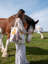 Tote Bag-EQ02TB - Grace & Gallop Natural Tote Bag-Whistlefish