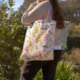 Tote Bag-PT25TB - Blue Poppy & Thyme Tote Bag-Whistlefish