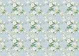 Wrapping Paper - GWP09 - Wedding Flowers Blue Wrapping Paper - Wedding Flowers Blue Wrapping Paper - Whistlefish