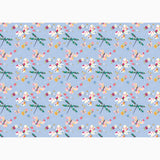 Wrapping Paper-GWP123 - Ditsy Butterflies Blue Wrapping Paper-Whistlefish