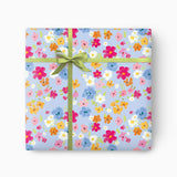 Wrapping Paper-GWP124 - Ditsy Floral Blue Wrapping Paper-Whistlefish