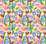 Wrapping Paper-GWP99 - Bright Yellow Floral Wrapping Paper-Whistlefish