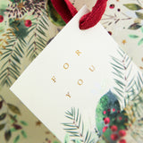 Berry Foliage Gift Bottle Bag