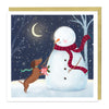 Z105 - Crescent Moon Snowman Christmas Card