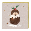 Z204 - Hedgehog & Pud Christmas Pinstripe Card