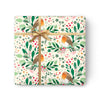ZWP46 - Robin And Florals Christmas Wrapping Paper