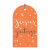 ZWT005 - Red Season's Greetings Christmas Gift Tags (Pack of 6)