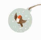 ZWT15 - Snowy Robin Christmas Gift Tag (6 Pack)
