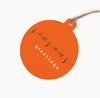 ZWT17 - Orange Bauble Christmas Gift Tag (6 Pack)