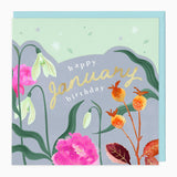 Bright Summer January Birthday Card - Whistlefish