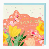 Bright Summer March Birthday Card - Whistlefish