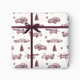Wrapping Paper-GWP133 - Cars Toile Wrapping Paper-Whistlefish