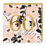Diamond Floral 60th Birthday Luxury Card - Whistlefish