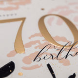 Elegance 70th Birthday Luxury Card - Whistlefish