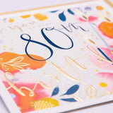 Elegant 80th Luxury Birthday Card - Whistlefish