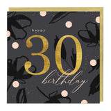 Elegant Flair 30th Birthday Luxury Card - Whistlefish