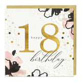 Floral 18th Birthday Luxury Card - Whistlefish