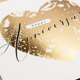 Golden Heart Anniversary Luxury Card - Whistlefish