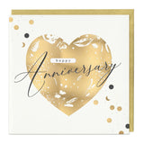 Golden Heart Anniversary Luxury Card - Whistlefish