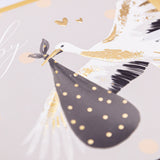 Golden Stork New Baby Luxury Card - Whistlefish