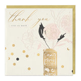 Gracious Peony Thank You Luxury Card - Whistlefish