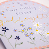 Lovely God-Daughter Birthday Arch Card - Whistlefish