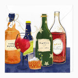 Greeting Card-F177 - Mens Drinks Birthday Cut-Out Card-Whistlefish