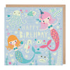 Party Mermaids Glow in the Dark Birthday Card