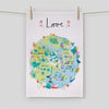 CR07TT - Looe Map Tea Towel