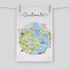 CR09TT - Dartmouth Map Tea Towel