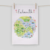 CR10TT - Falmouth Map Tea Towel
