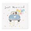 E078 Just Married Sausage Dogs Wedding Card
