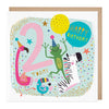 E136 - Children's Second Birthday Animals Card