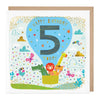 E139 - Children's Fifth Birthday Animals Card
