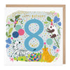 E142 - Children's Eighth Birthday Animals Card