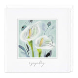 E190 - Sympathy Lillies Watercolour Card
