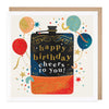 E282 - Hipflask Cheers Birthday Card