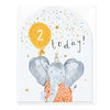 E330 - 2 Today Elephant Birthday Card