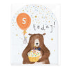 E333 - 5 Today Bear Birthday Card